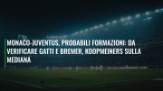 Monaco-Juventus, probabili formazioni: da verificare Gatti e Bremer, Koopmeiners sulla mediana